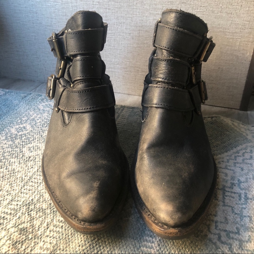 Jeffrey Campbell Black Buckle Boots